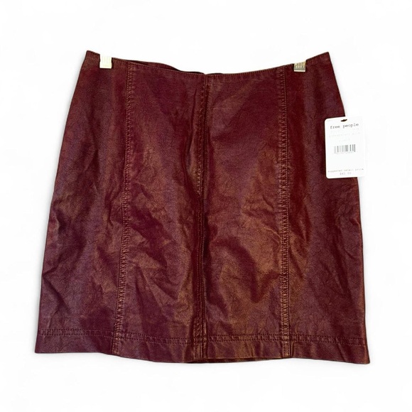 NWT Free People Femme Vegan Leather Skirt Size 6 - Picture 2 of 8